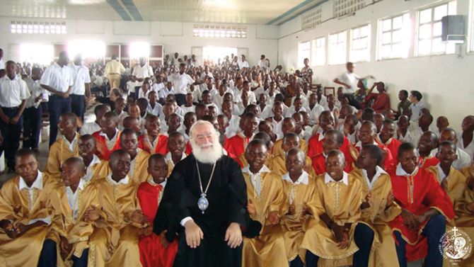 Επίσκεψη του Μακαριωτάτου σε ορθόδοξο σχολείο του Κονγκό